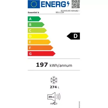Congélateur armoire ESSENTIELB ECAVE185-60hoB2 – Image 4