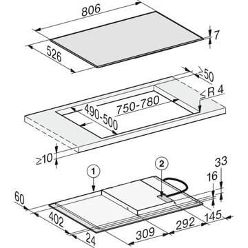 Table induction MIELE KM 7373 FR Cadre Inox – Image 7