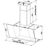 Hotte décorative murale inclinée FABER TWEET 800 NOIR – Image 5