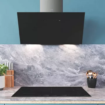 Hotte décorative murale inclinée SMEG KICV90BL2 – Image 5