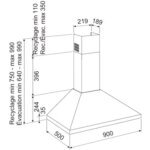 Hotte décorative murale GLEM GHP945BK – Image 3