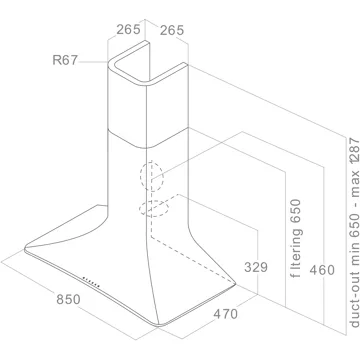 Hotte décorative murale ELICA SWEET WHITE/A/85 EXTRACTION – Image 3