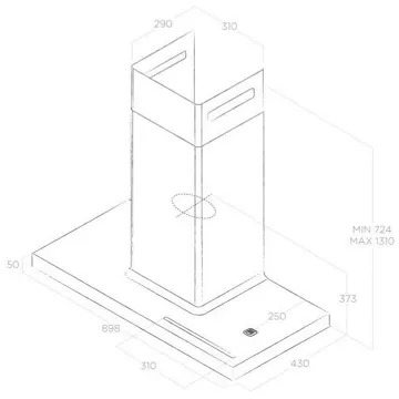 Hotte décorative murale ELICA BIO WH/A/90 ROVERE – Image 7