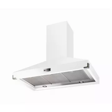 Hotte décorative murale FALCON PKR110 SUP EXT BLANC POLAIRE NICKEL