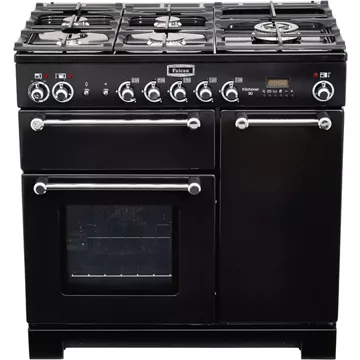 Piano de cuisson gaz FALCON KITCHENER 90 MIXTE NOIR CHROME