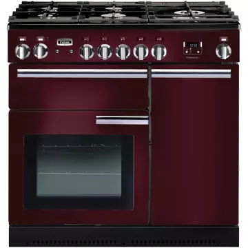 Piano de cuisson gaz FALCON PROF+90 MIXT ROUGE CHROME