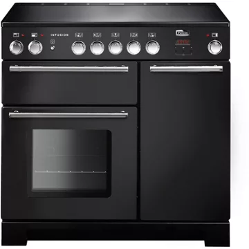 Piano de cuisson induction FALCON INFUSION 90 CHARBON MAT SATINE CHROME