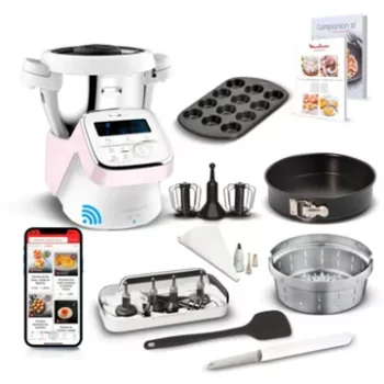 Robot cuiseur MOULINEX connect I-Companion XL Rose HF90E700