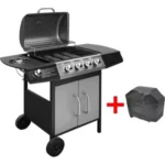 Barbecue gaz VIDAXL Acier inoxydable Noir – Image 6