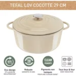 Cocotte TEFAL Fonte LOV faitout 29cm beige – Image 6