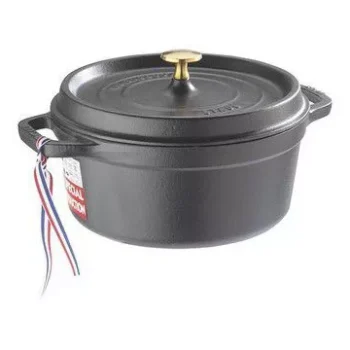 Cocotte STAUB ronde noir diam 24cm en fonte