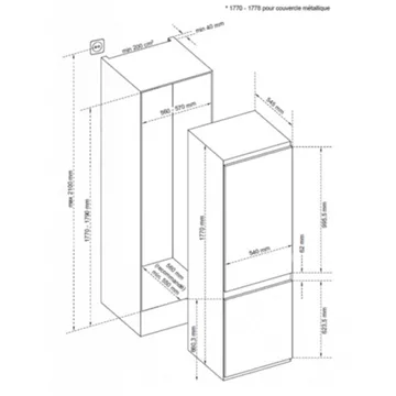 Réfrigérateur combiné encastrable DE DIETRICH DRC1775EN – Image 8