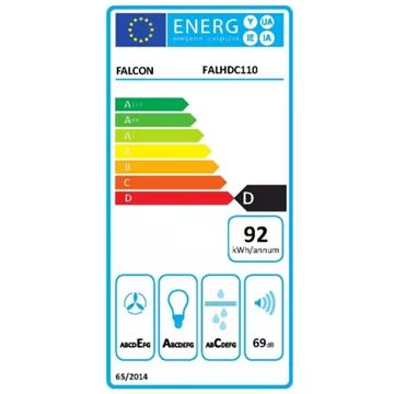 Hotte décorative murale FALCON 110 NOIR BAR/ BADG CHROME – Image 3