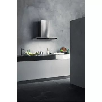 Hotte décorative murale FALMEC LUMINA NRS MURAL 90 INOX/VERRE Noir – Image 4