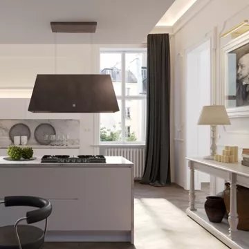 Hotte décorative îlot ROBLIN MARGAUX ILOT 1100 METAL – Image 2