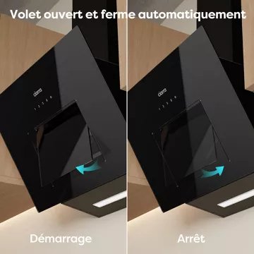 Hotte décorative murale inclinée CIARRA CD6736MB – Image 6