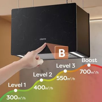 Hotte décorative murale inclinée CIARRA CD9736FB – Image 5