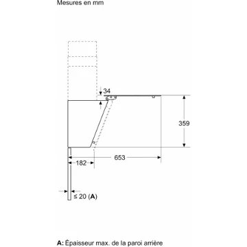 Hotte décorative murale inclinée BOSCH DWK85DK60 – Image 9