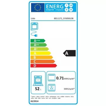 Cuisinière vitrocéramique LISTO CV5050L3b – Image 2