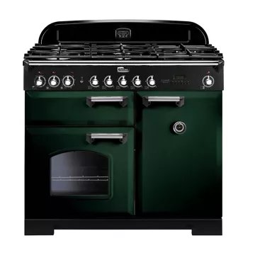 Piano de cuisson gaz FALCON CLASSIC DELUXE 100 VERT ANGLAIS CHROME