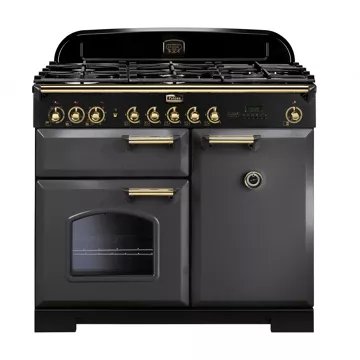 Piano de cuisson gaz FALCON CLASSIC DELUXE 100 ARDOISE LAITON