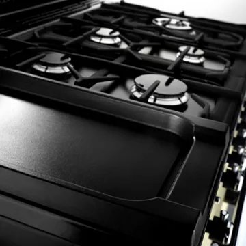 Piano de cuisson mixte FALCON CLASSIC DELUXE 110 GRIS PERLE LAITON – Image 5