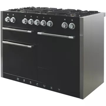 Piano de cuisson gaz FALCON Semi Pro MERCURY 120 NOIR MAT INOX POLI – Image 6