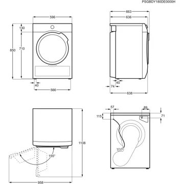 Sèche linge pompe à chaleur AEG TR95A3B6BW – Image 8