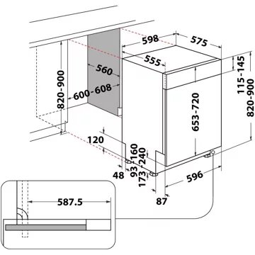 Lave vaisselle encastrable WHIRLPOOL WD0BD851AX 6èmeSens – Image 4