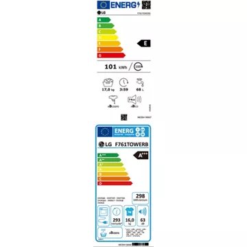 Lave linge séchant hublot LG F761TOWERB Washtower – Image 10